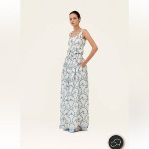 Blue and White Floral Women Skirt